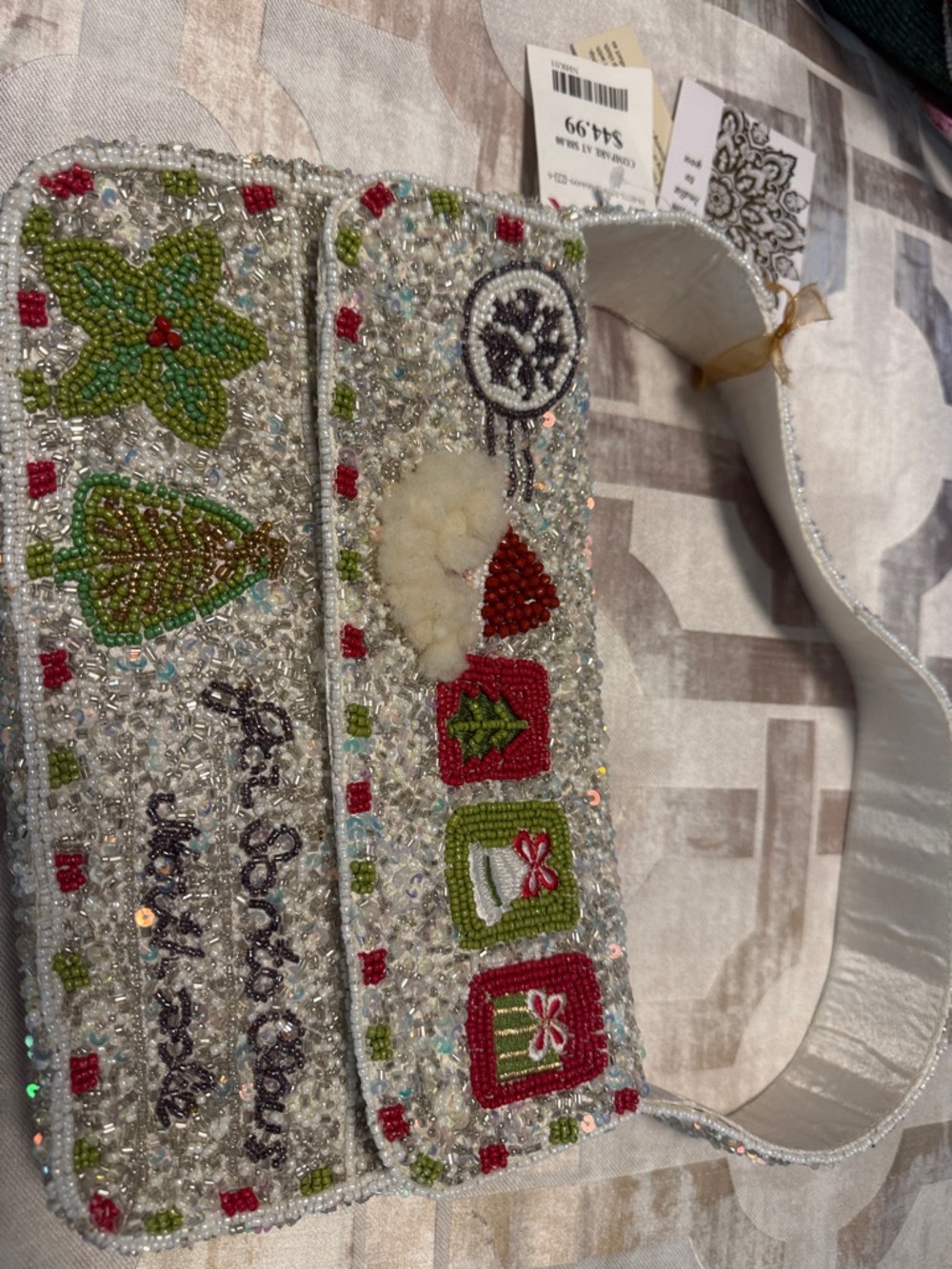 Beaded Holiday bag BNWT